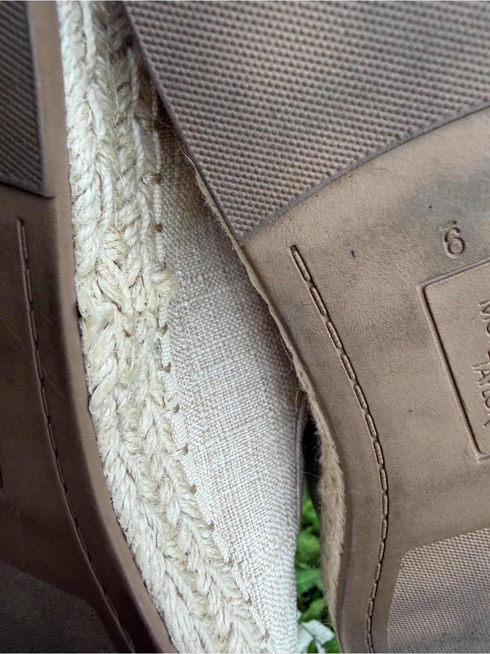 Morgan Taylor Linen-Textured Mary Jane Flats in Natural - Picture 10 of 12
